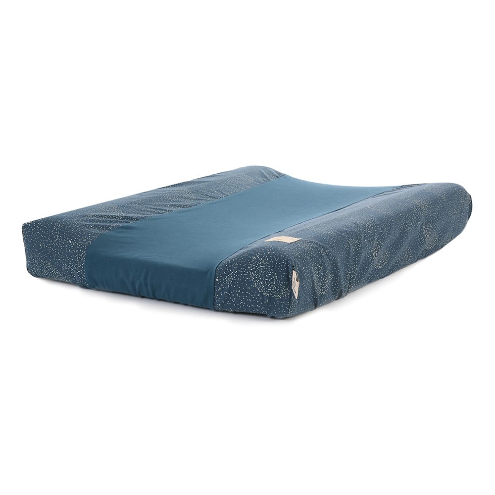 Housse matelas à langer seule bubble night blue - NOBODINOZ