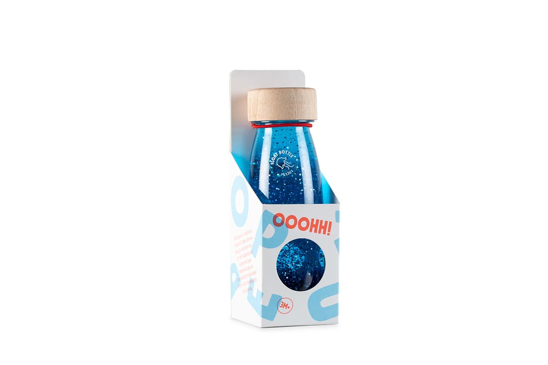 Bouteille sensorielle flottante bleu - PETIT BOUM – Image 2