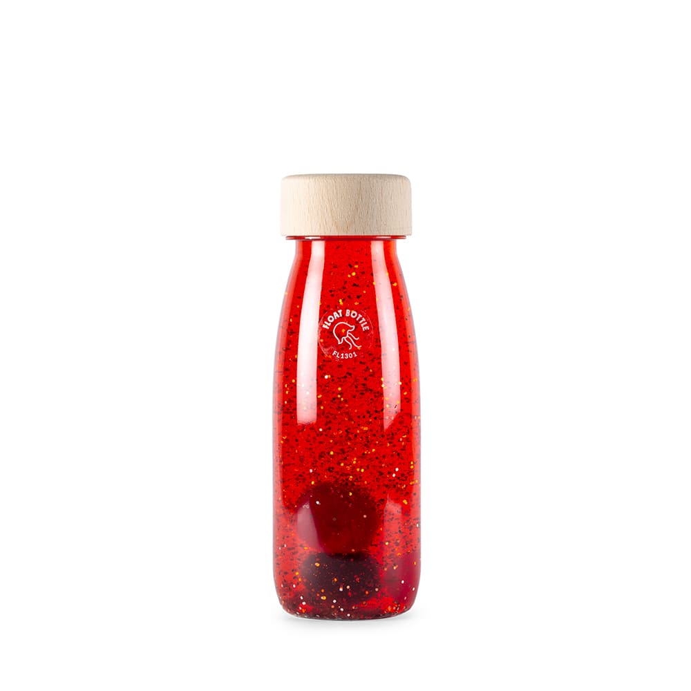 Bouteille sensorielle flottante rouge - PETIT BOUM