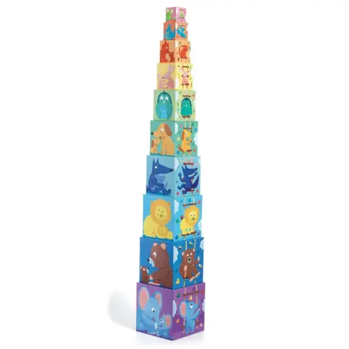 10 cubes arc-en-ciel