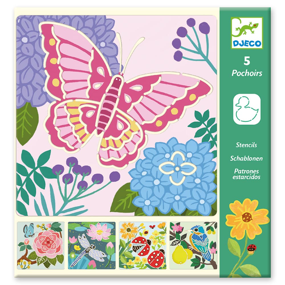 5 pochoirs ailes de jardin - DJECO