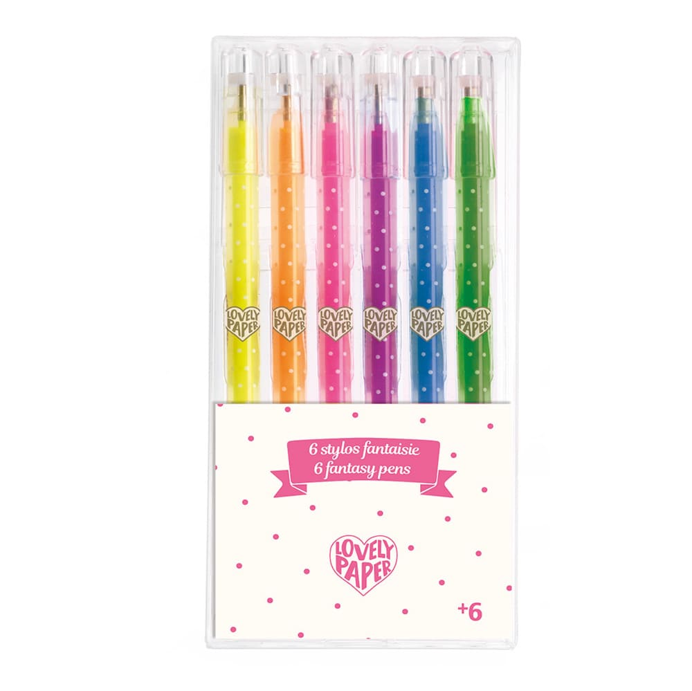6 stylos gel fluo - DJECO