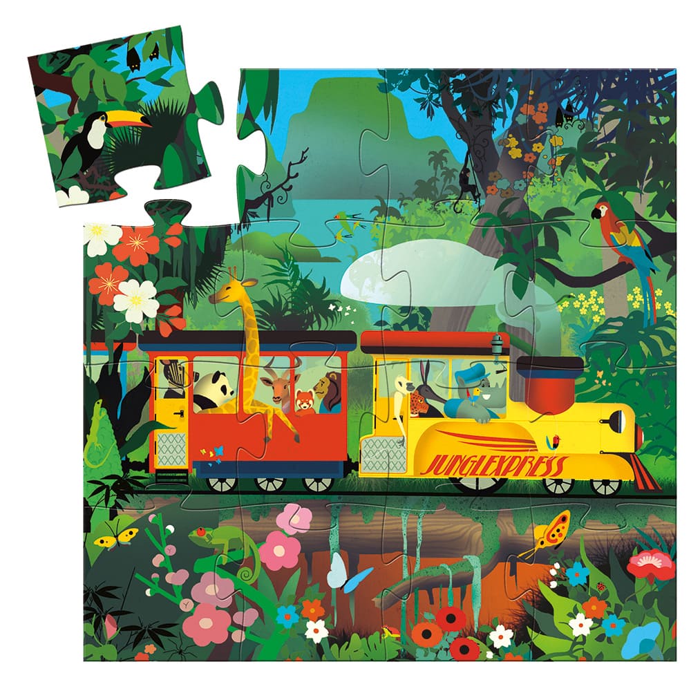 Puzzle 16 pièces locomotive - DJECO – Image 2