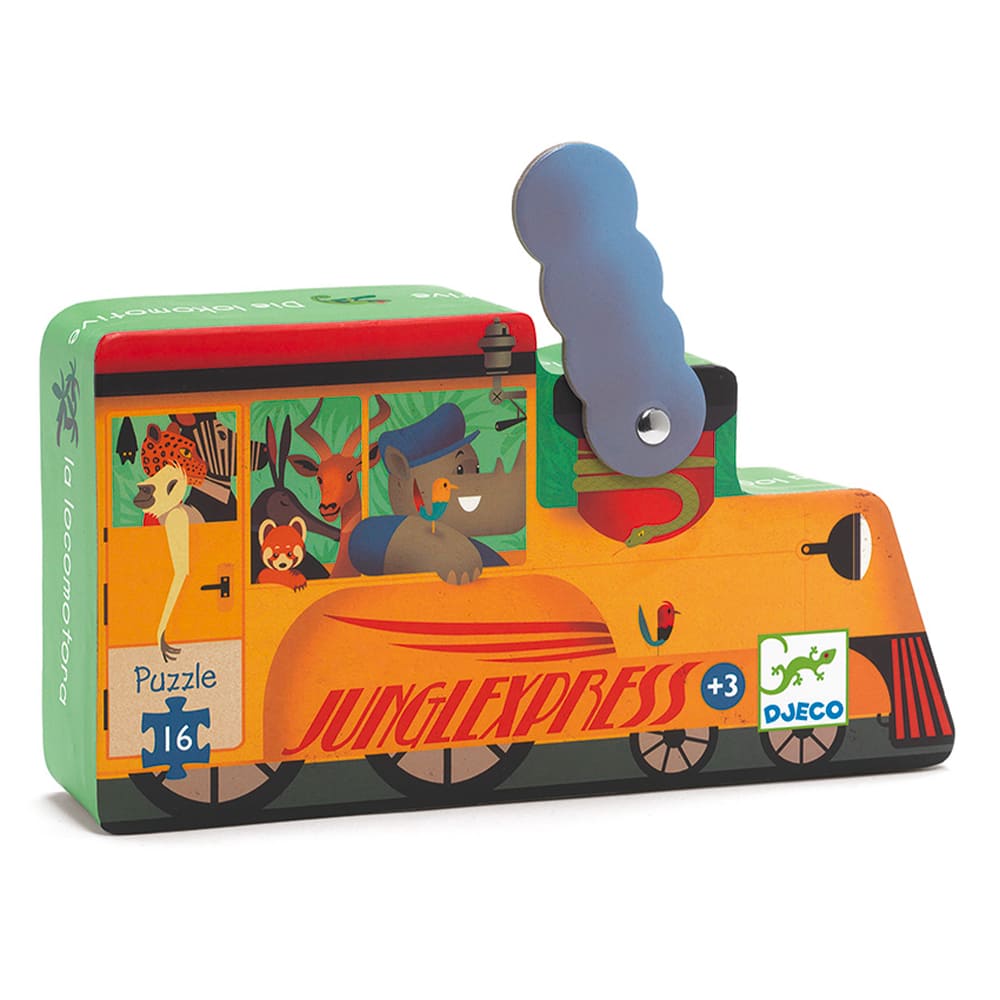 Puzzle 16 pièces locomotive - DJECO