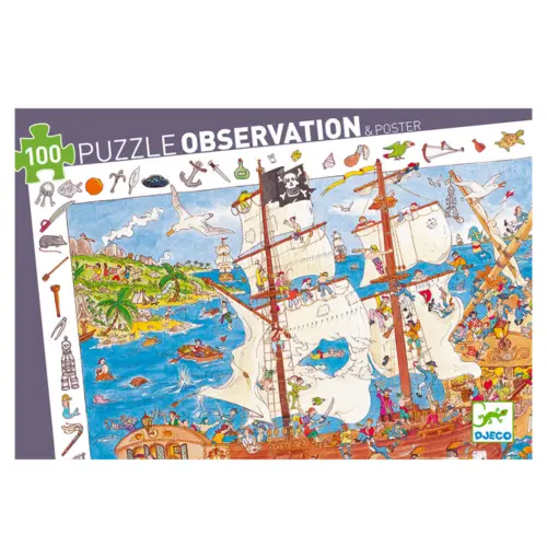 Puzzle d'observation 100 pièces les pirates
