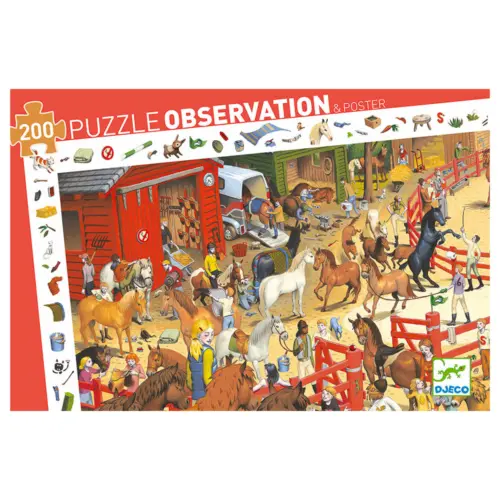 Puzzle d'observation 200 pièces équitation