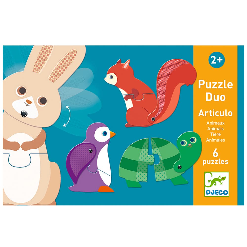 Puzzle duo articulo animaux - DJECO