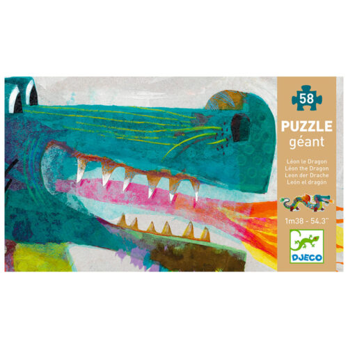 Puzzle géant 58 pièces Léon le dragon - DJECO