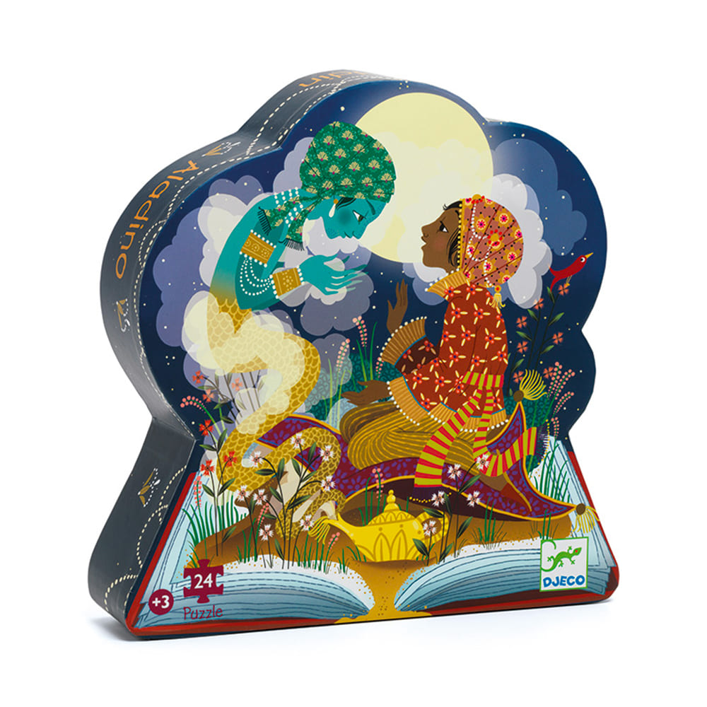 Puzzle silhouette 24 pièces aladin - DJECO