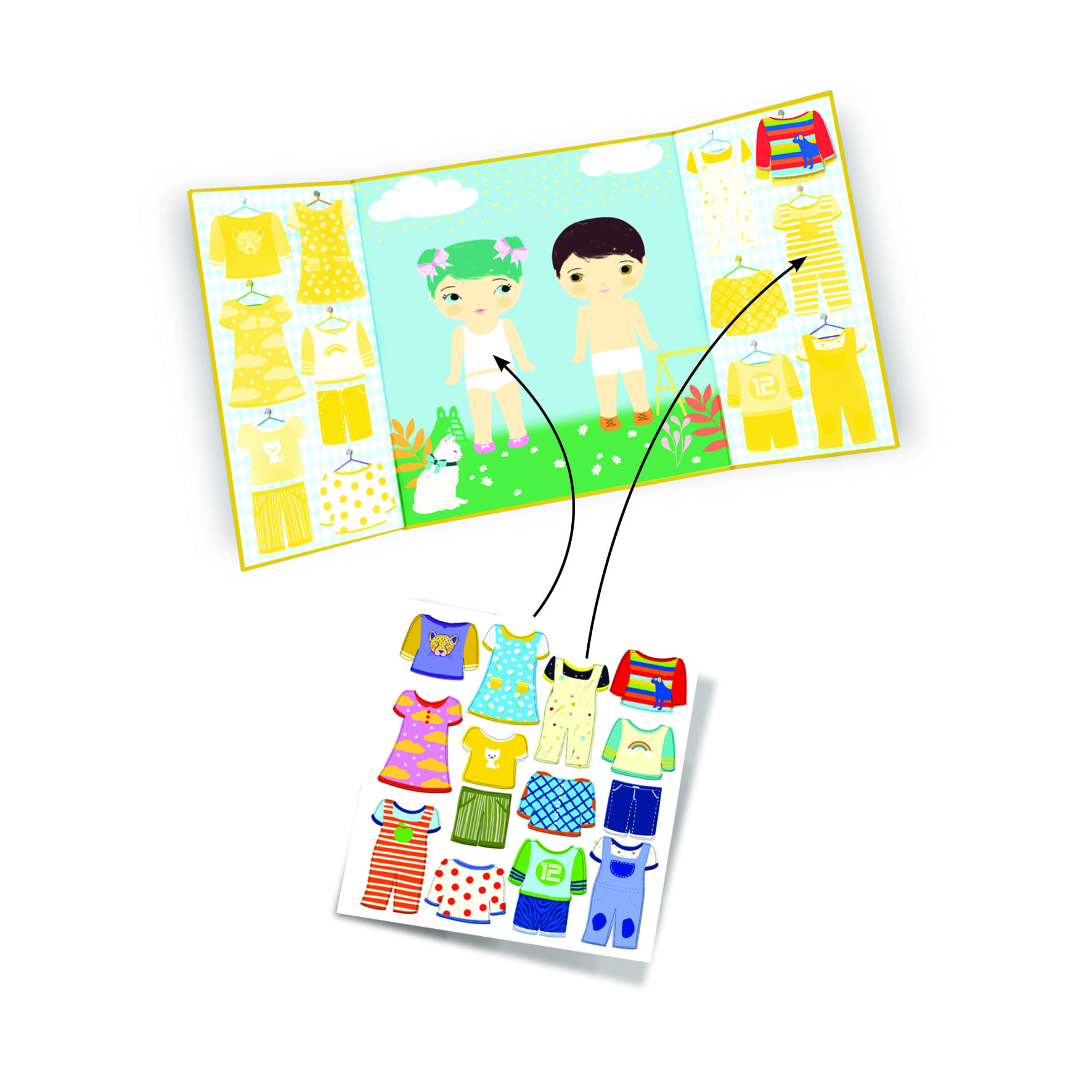 Stickers repositionnables les habits - DJECO – Image 2