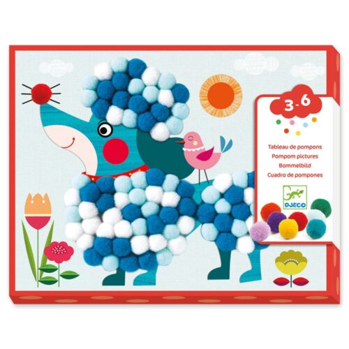 Tableaux de pompons des chiens &agrave; caresser - DJECO