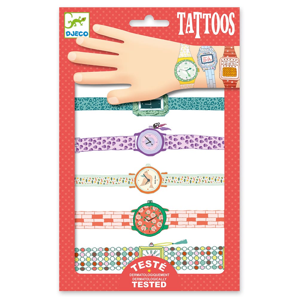 Tatouages éphémères les montres de Wendy - DJECO