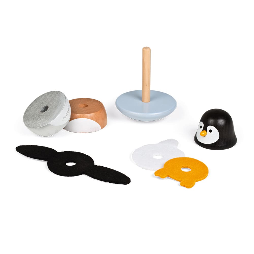 Culbuto pingouin zigolos en bois - JANOD – Image 2