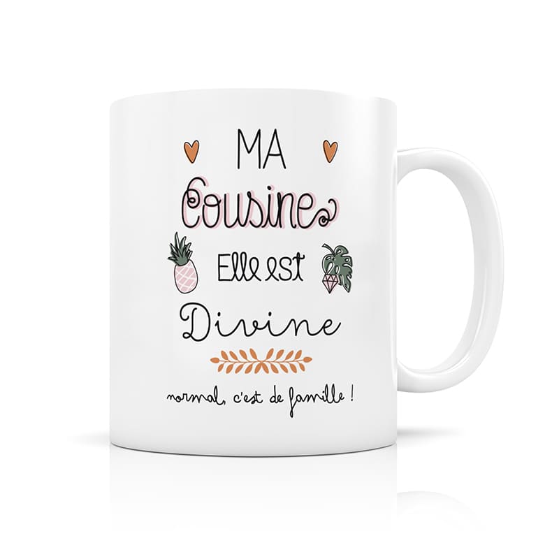 Mug ma cousine est divine - LABEL TOUR