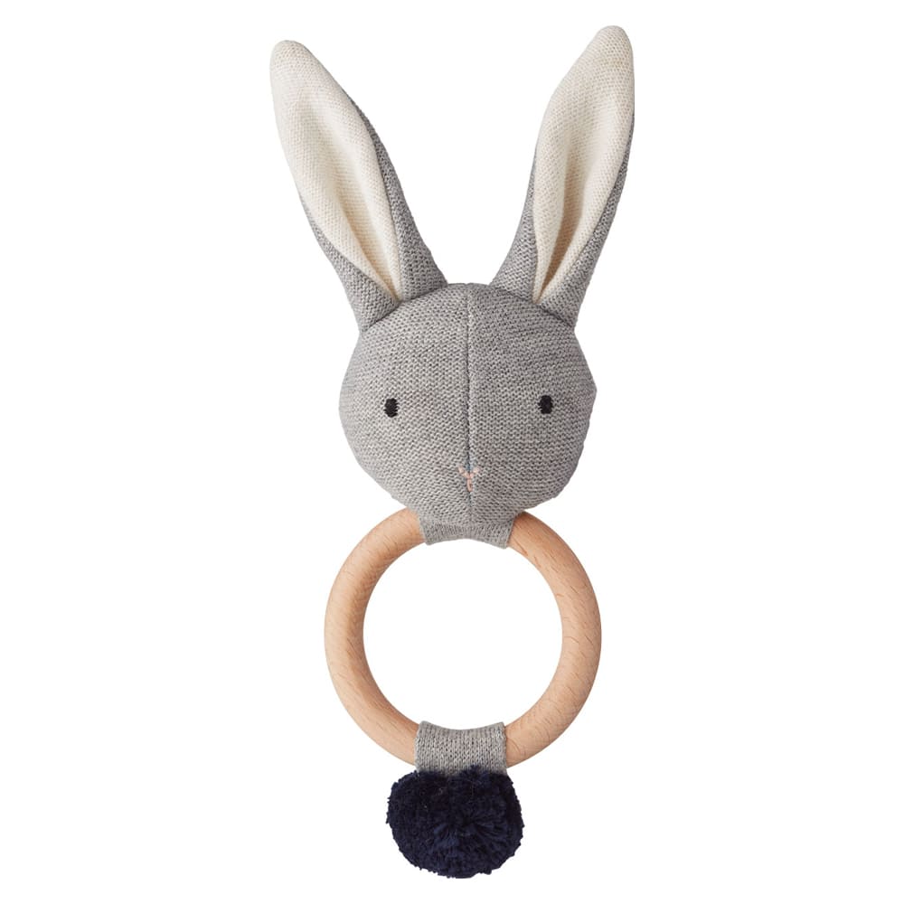 Hochet lapin maille gris - LIEWOOD