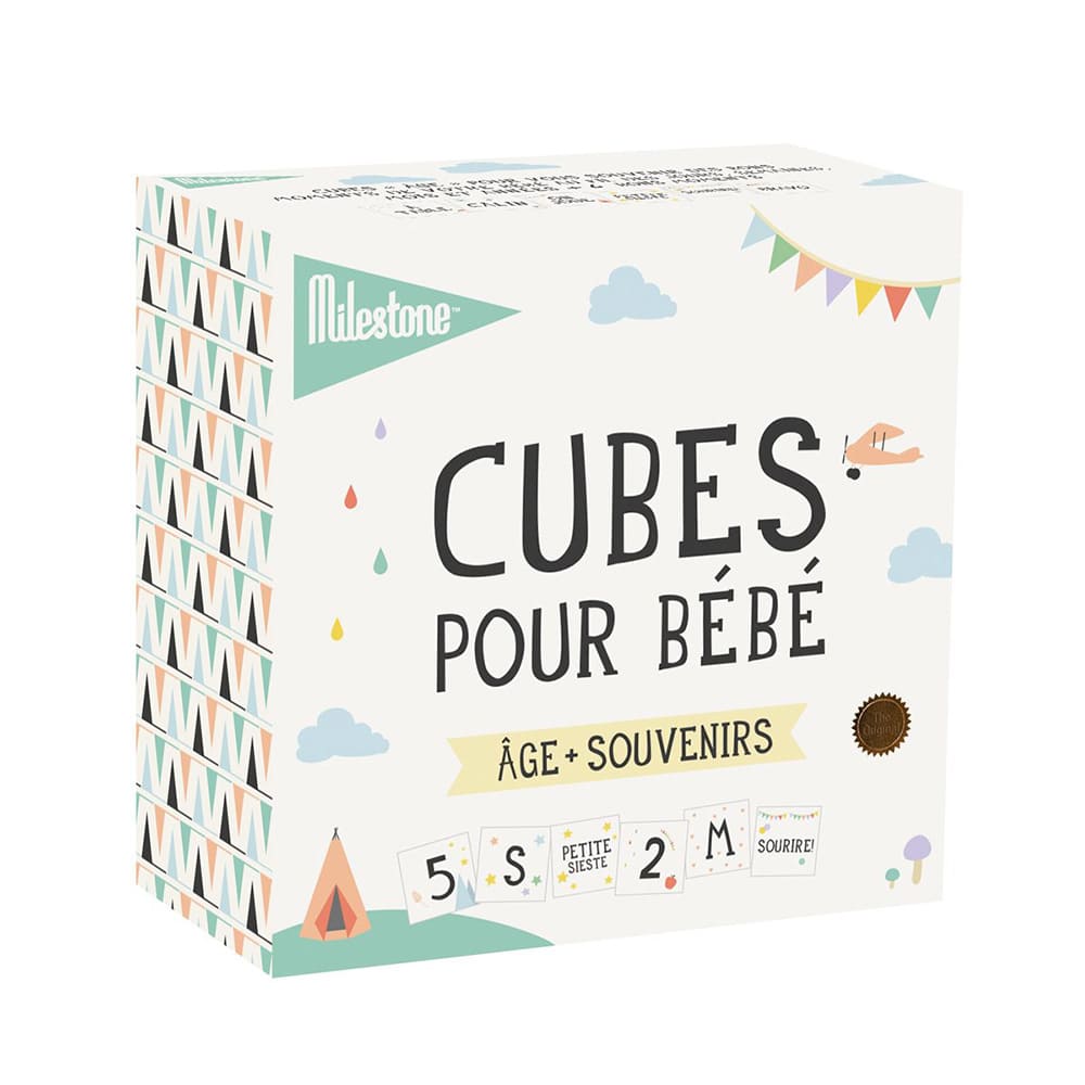 Cubes pour bebe âge et souvenirs - MILESTONE