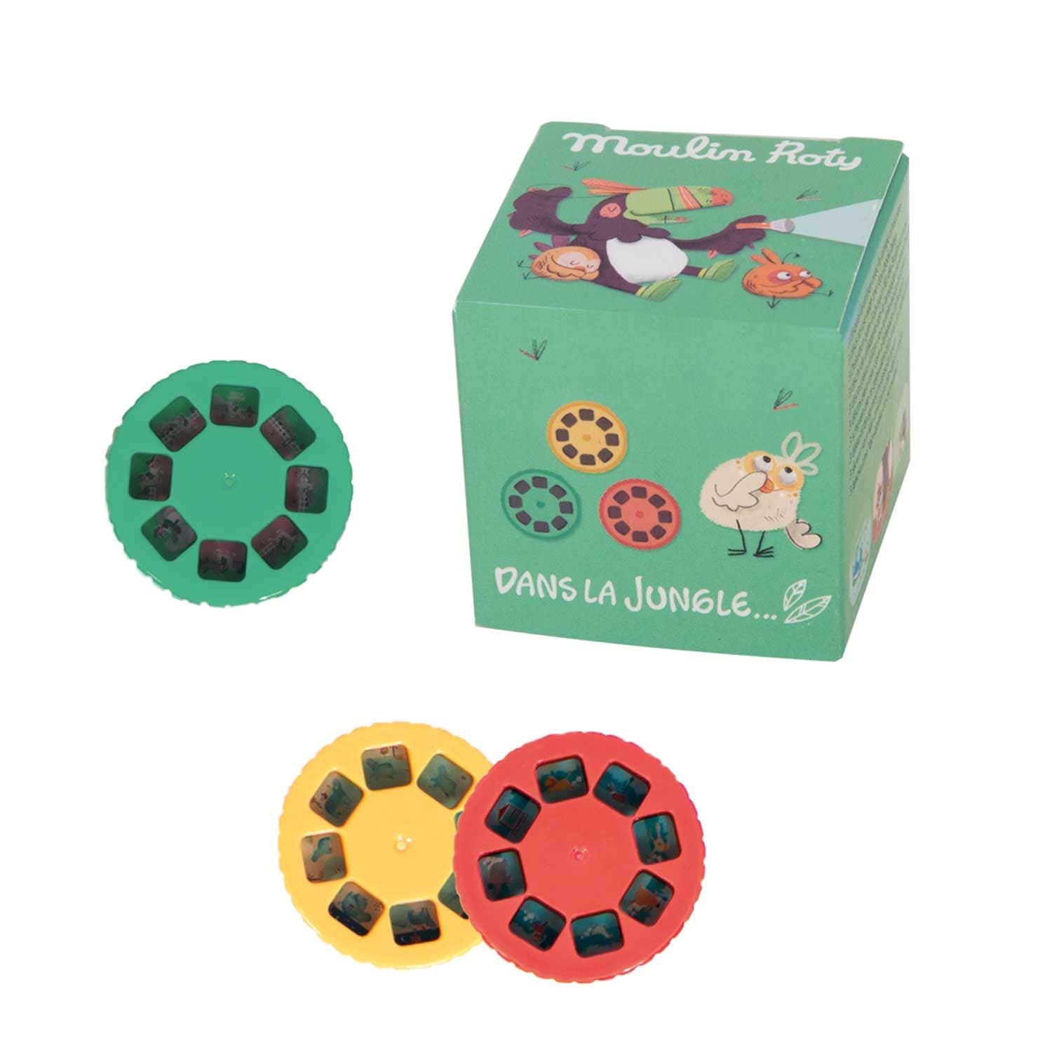 Boite de 3 disques pour Lampe à histoires - Dans la jungle - MOULIN ROTY