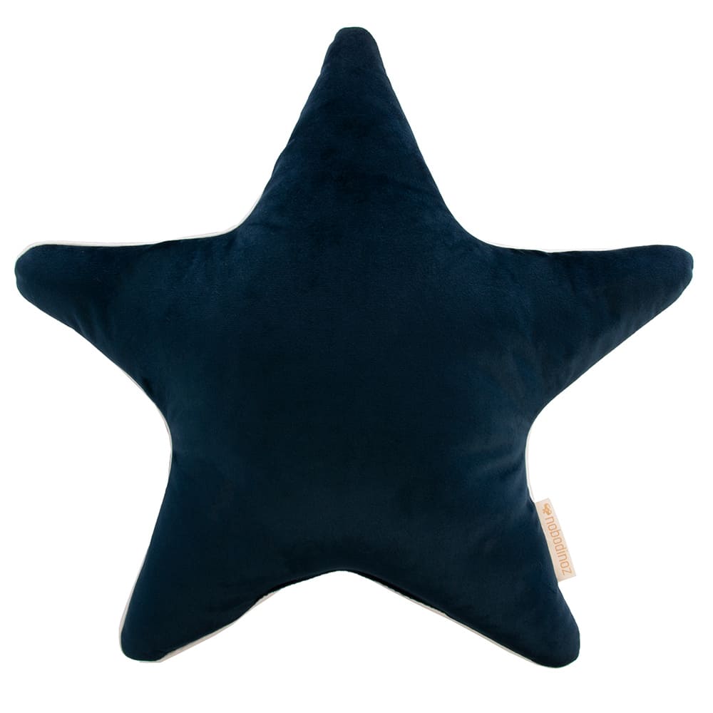 Coussin étoile Aristote velours night blue - NOBODINOZ