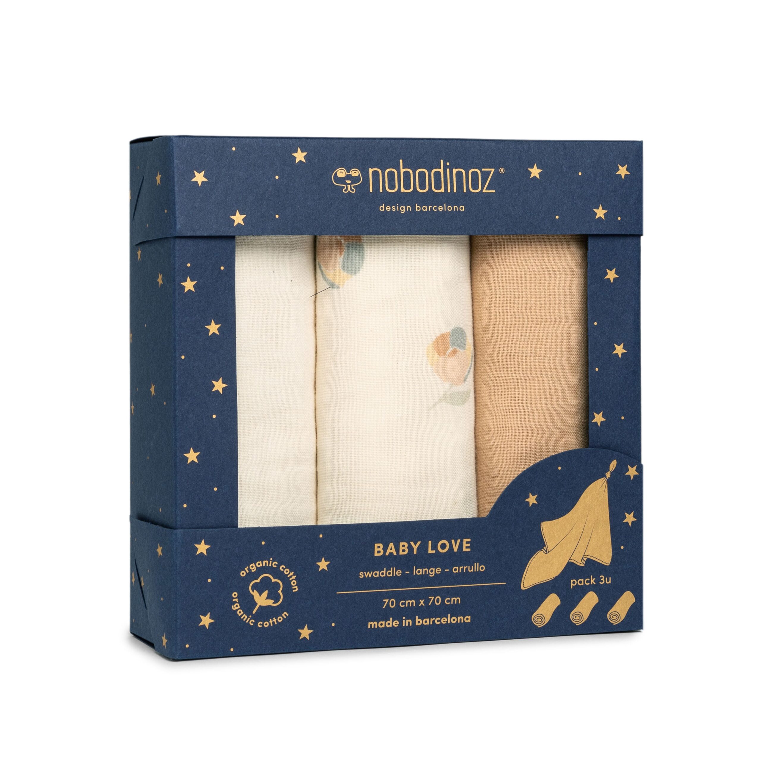 Set de 3 langes blossom - NOBODINOZ