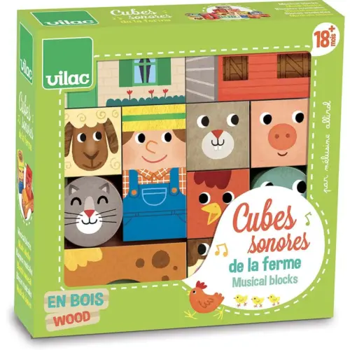 Cubes sonores animaux de la ferme