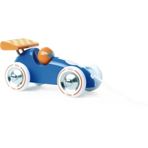 Voiture de course à trainer bleu-orange