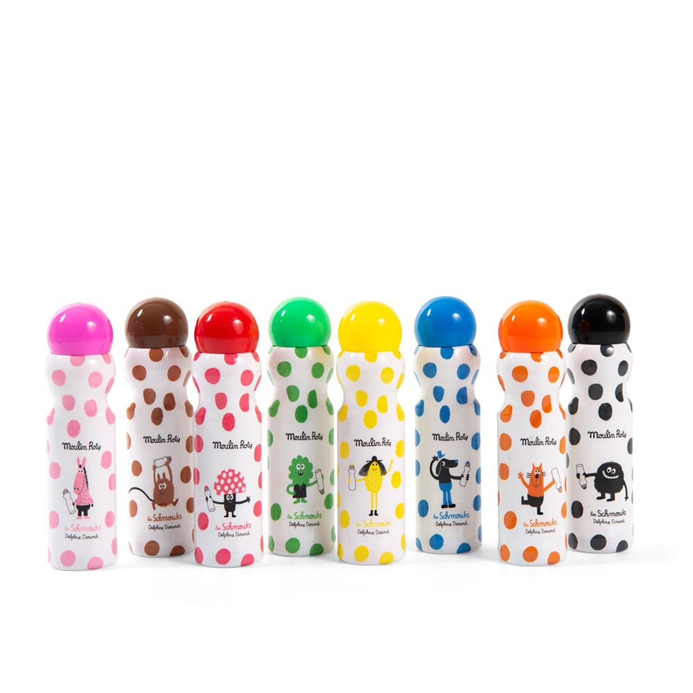 8 marqueurs tampons - Les Schmouks - MOULIN ROTY
