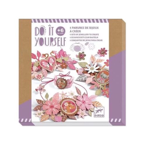 4 parures de bijoux &agrave; cr&eacute;er doux m&eacute;daillons - DJECO