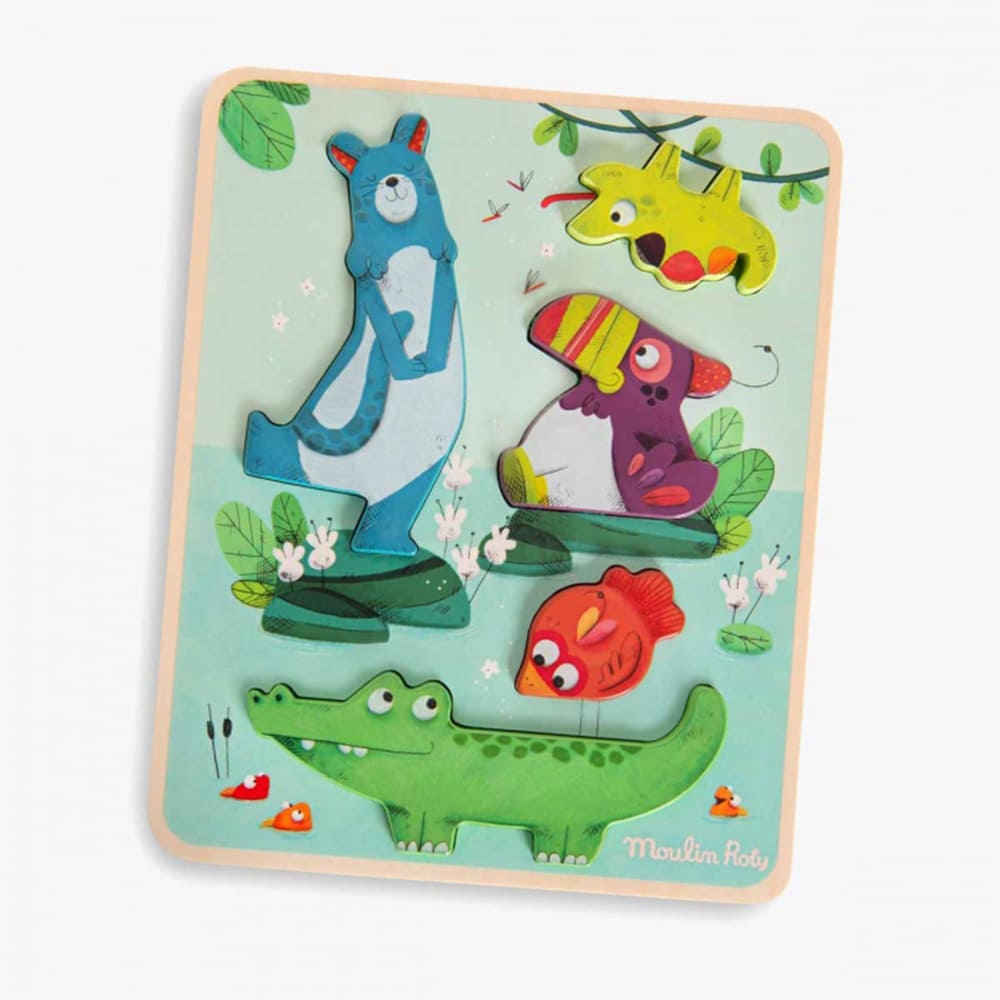 Puzzle sensoriel - Dans la jungle - MOULIN ROTY - Peekaboo