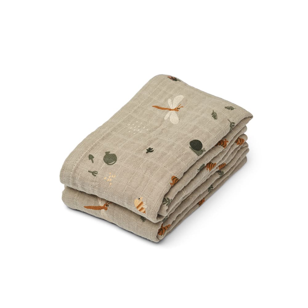 Set de 2 Langes nature mist mix - LIEWOOD