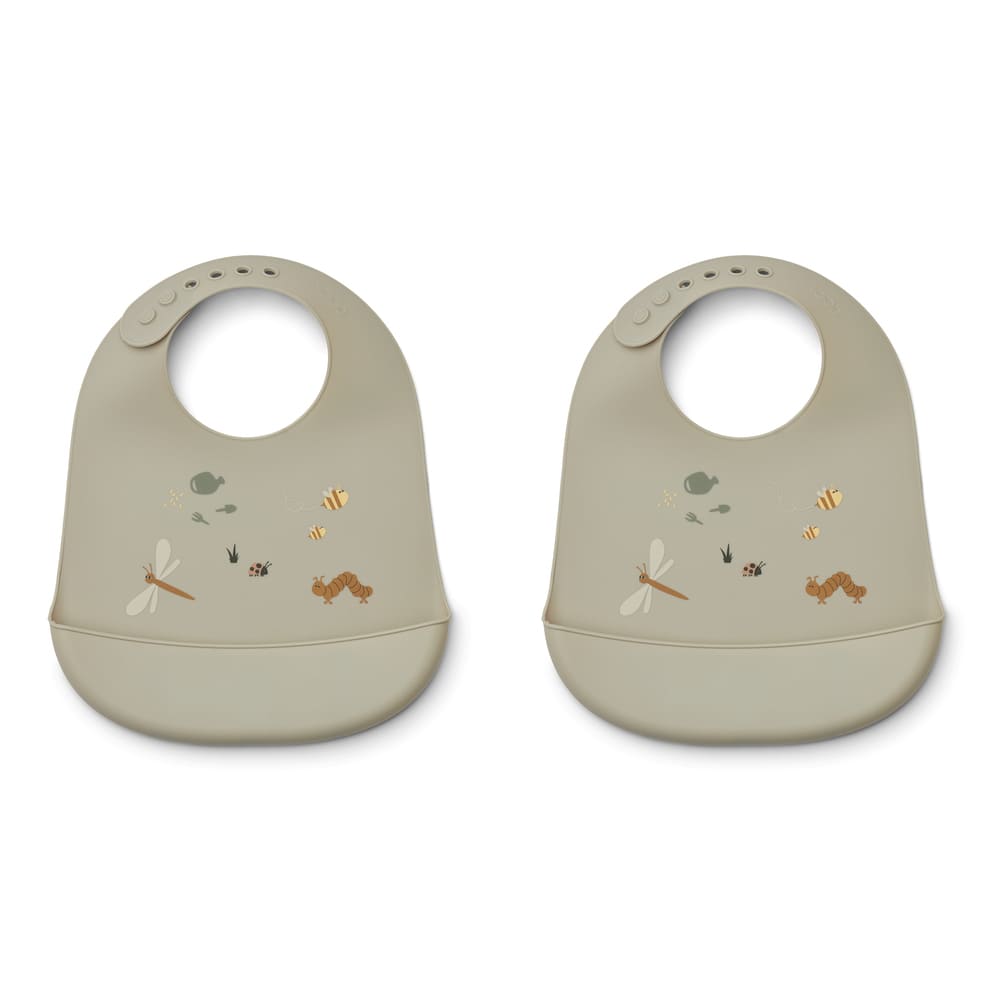 Lot De 2 Grands Bavoirs à Homard En Coton Pour Adultes - Blanc, Rouge Et Vert - Marque Générique