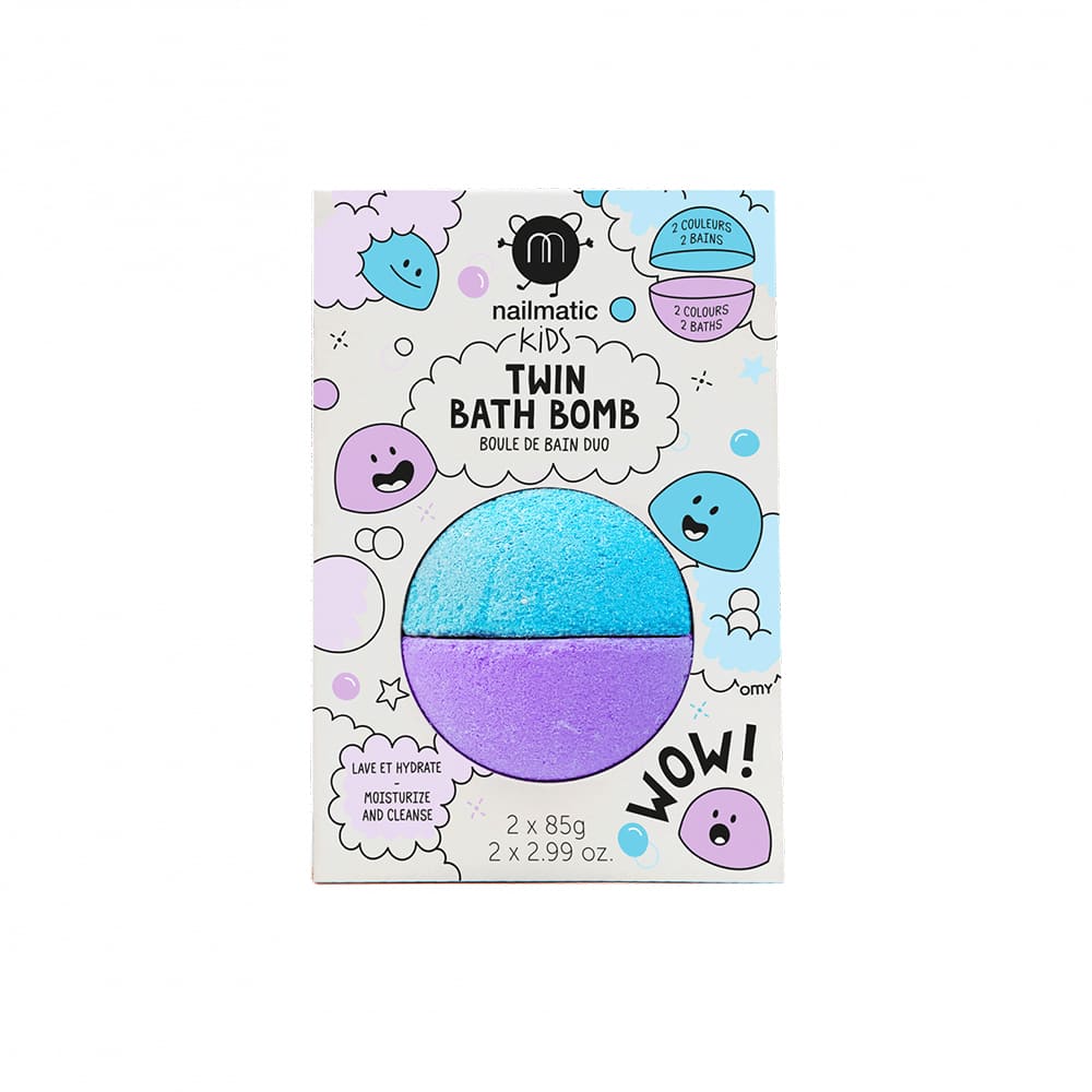 Boule de bain duo bleu et violet - NAILMATIC