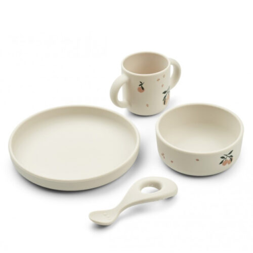 Set de vaisselle en silicone Peach Sea - LIEWOOD