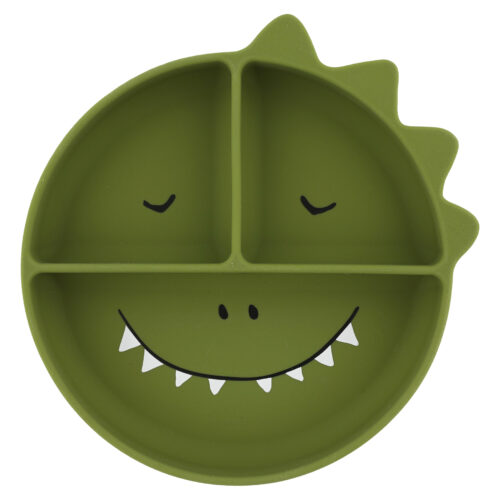 Assiette ventouse silicone compartiment Mr Dino - TRIXIE