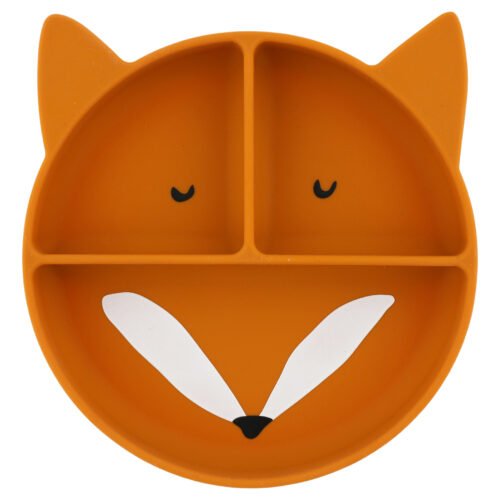Assiette ventouse silicone compartiment Mr Fox - TRIXIE