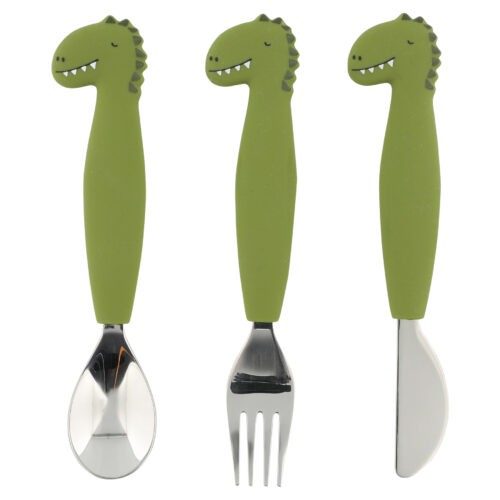 Couverts 3 pcs en Silicone Mr Dino - TRIXIE