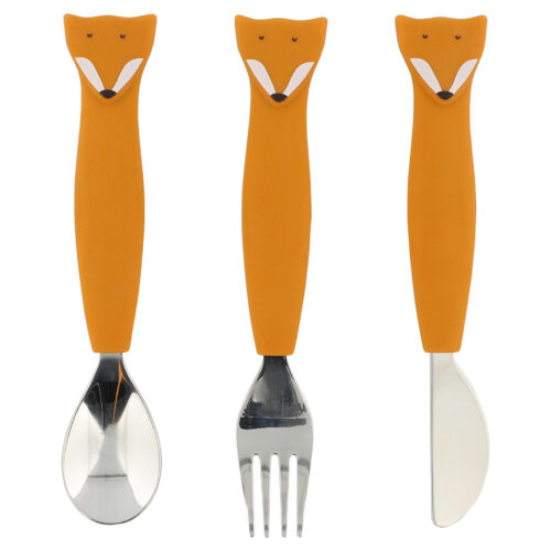Couverts 3 pcs en Silicone Mr Fox - TRIXIE