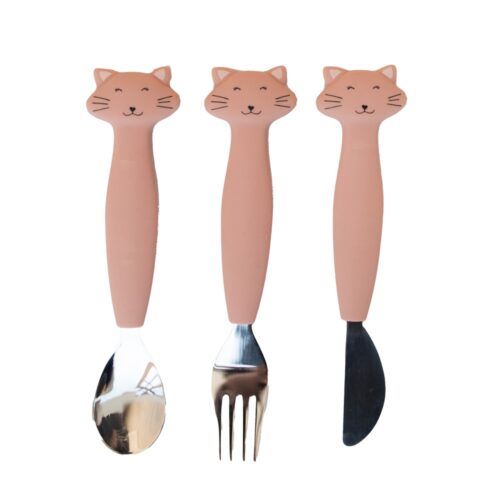Couverts 3 pcs en Silicone Mrs Cat - TRIXIE