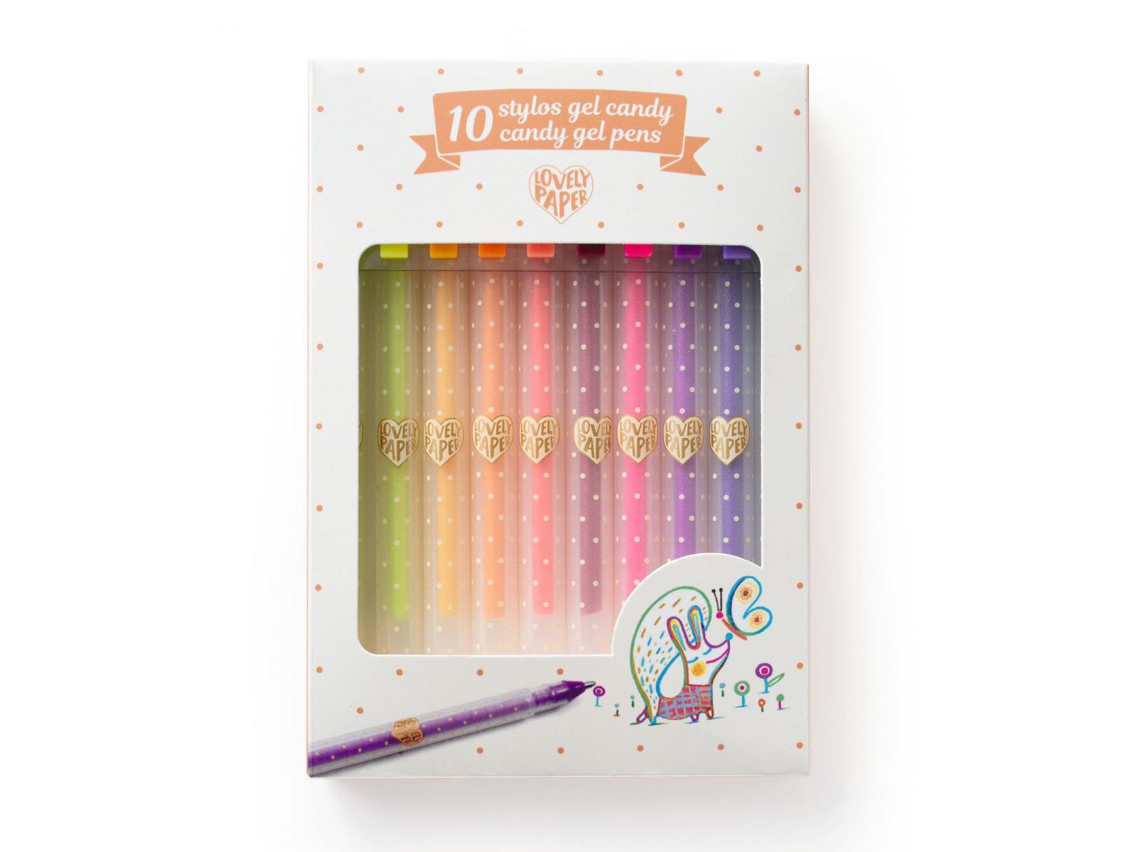 10 stylos gel candy - DJECO