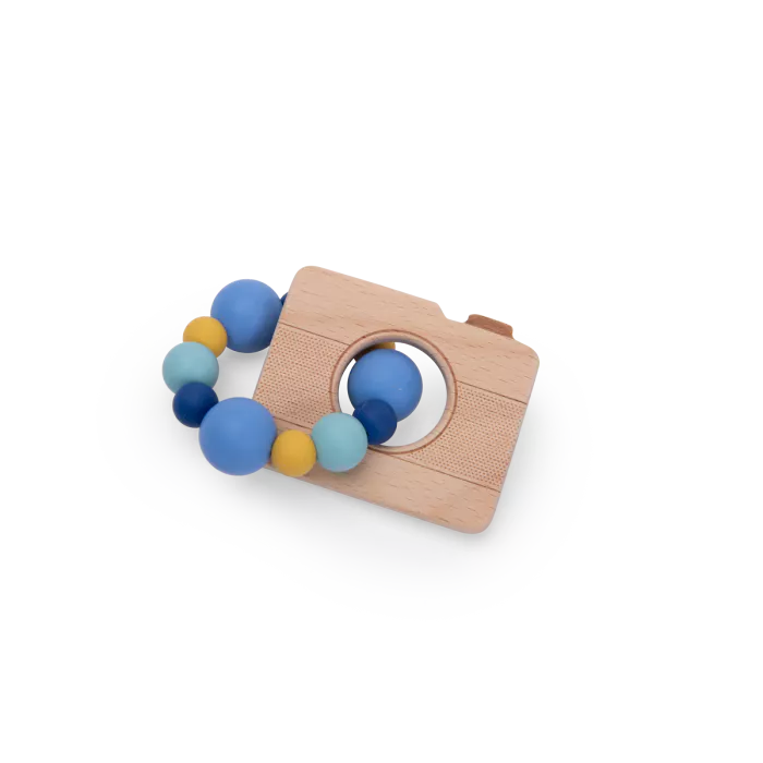 Hochet Bois et Silicone Puce et Pilou - MOULIN ROTY – Image 2