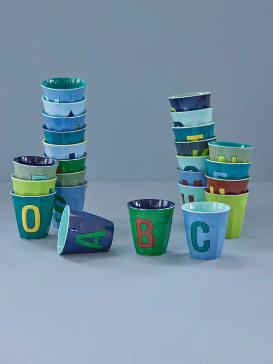 Verre Alphabet H Bleu - RICE – Image 3