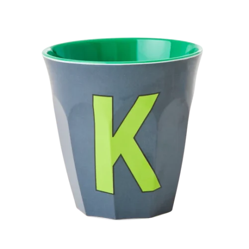 Verre Alphabet K Bleu - RICE