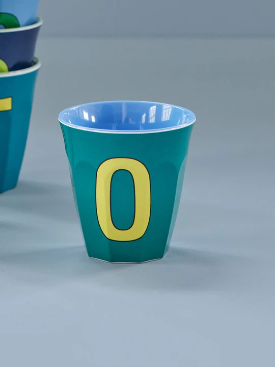 Verre Alphabet O Bleu - RICE – Image 2