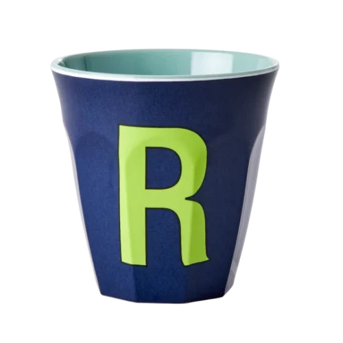 Verre Alphabet R Bleu - RICE