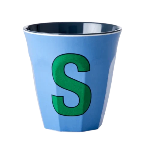 Verre Alphabet S Bleu - RICE