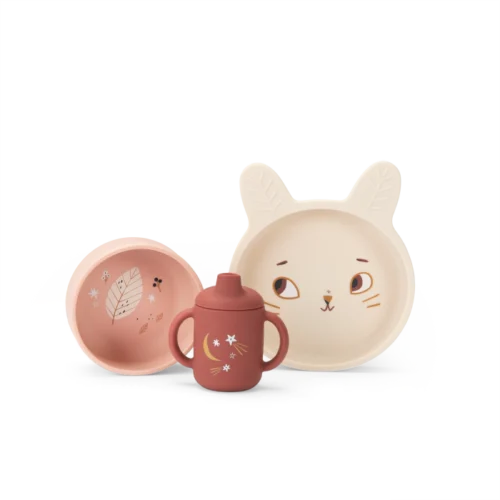 Set Vaisselle Silicone Apr&egrave;s la pluie - MOULIN ROTY