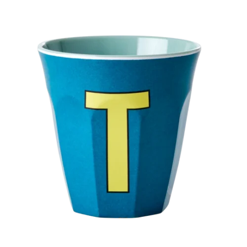 Verre Alphabet T Bleu - RICE