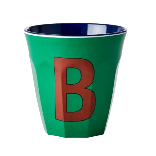 Verre Alphabet B Bleu - RICE