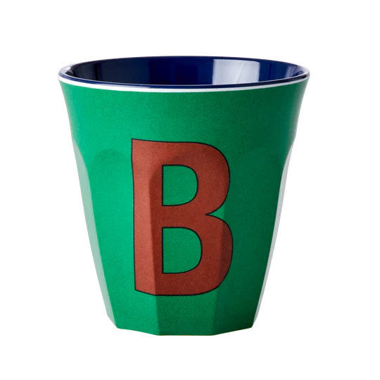 Verre Alphabet B Bleu - RICE