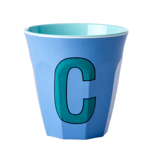 Verre Alphabet C Bleu - RICE