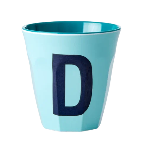 Verre Alphabet D Bleu - RICE